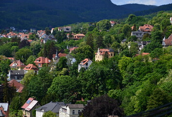 Obraz premium Aerial View of the Old Town of Rudolstadt, Thuringia