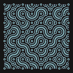 Color truchet tiling connections illustration