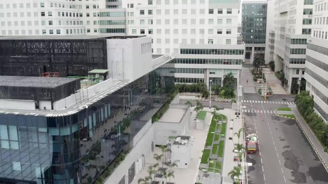 Indian technology park with solar panels.