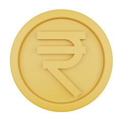Obraz premium Rupee coin 3d rendering isometric icon.