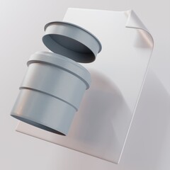 Favicon for the site with the image of a drainpipe. The connecting part of the sewer pipe. 3d rendering.