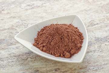 Natural organic cocoa powder for culinary