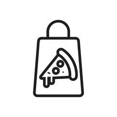Pizza slice pack icon design. vector illustration