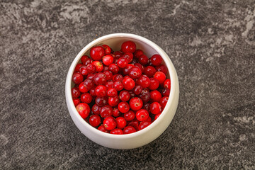 Sweet and tasty cranberry in the bowl