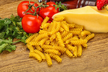Italian pasta - raw Girandole for cooking