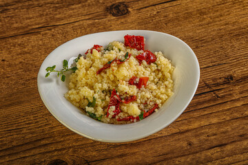 Vegetarian uisine - couscous with vegetables