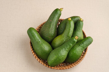 Alpukat or Avocado (Persea americana), ripe and fresh, close up
