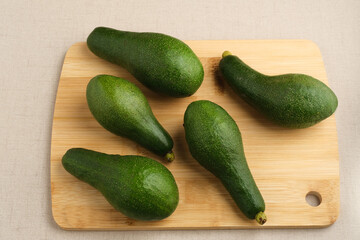 Alpukat or Avocado (Persea americana), ripe and fresh, close up

