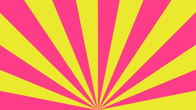 Spirale - Farbf&auml;cher - Strahlen gelb pink