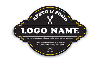 food drink restaurant logo editable 