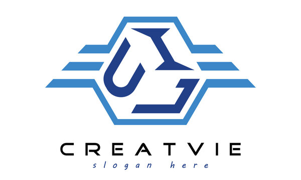 UIL three letter geometrical wings logo design vector template. wordmark logo | emblem logo | monogram logo | initial letter logo | typography logo | business logo | minimalist logo |
