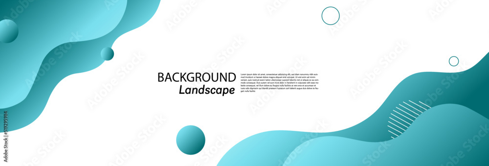 Aufkleber Panoramic abstract background with  cut out paper layers composition. fluid 3d in popup shape illustration for poster layout, banner, and copy space.