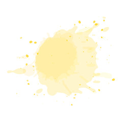 Colorful Ink spot and dots. Drops and splashes, blots of liquid paint. Watercolor grunge vector illustration.