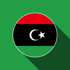 Country Libya. Libya flag. Vector illustration.