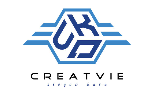 UKD three letter geometrical wings logo design vector template. wordmark logo | emblem logo | monogram logo | initial letter logo | typography logo | business logo | minimalist logo |