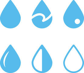Water droplet vector set