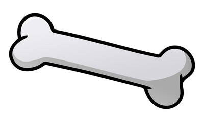 Bone cartoon illustration isolated on white background