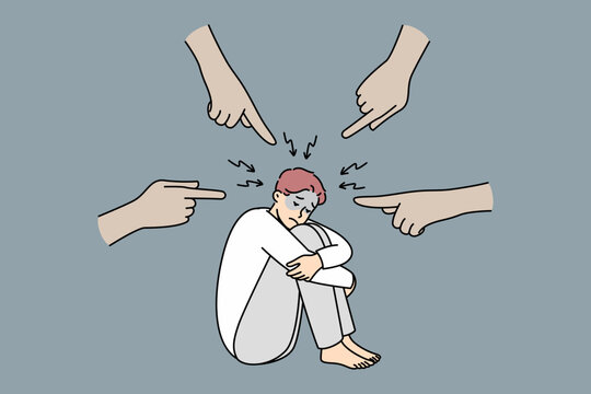 depressed person pointed at, hands, mental health clip art preview