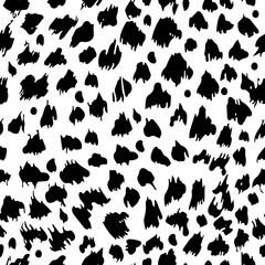 Obraz na płótnie Canvas Leopard skin texture. Animal background. Seamless pattern for your design. Vector illustration