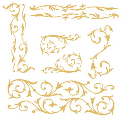 border vintage gold