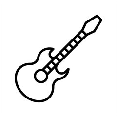 acoustic guitar vector icon. classic, instrument, musical, rock, sound, acoustic, string, play, electric, concert, song, musician, guitarist symbol for web and mobile app on white background.