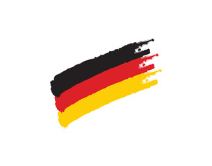 Germany Flag vector for German Unity Day. Vector Germany Flag with vintage style on the white isolated background