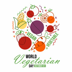 World vegetarian day illustration