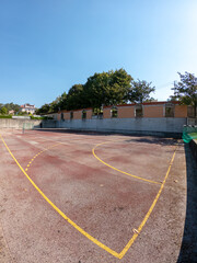 Abandoned sports facilities on a large mansion estate near Esposende, Portugal.