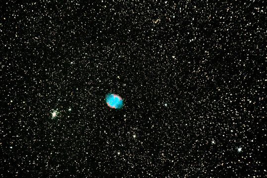 The Dumbbell Nebula (also known as Messier Object 27, M27, or NGC 6853) is a planetary nebula in the constellation Vulpecula.