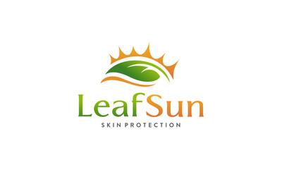 abstract nature logo leaf skin care and fashion