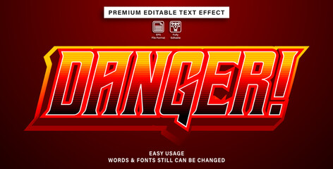 editable text effect danger