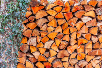 Holzstapel, Brennholz, Holzvorrat