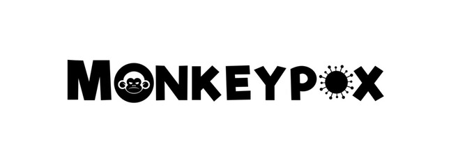 Monkeypox Logo vector design. Text icon isolated on white background illustration.