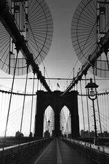 New York,, Brooklyn bridge - obrazy, fototapety, plakaty