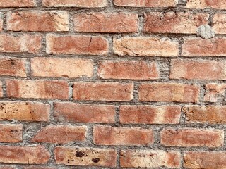 Red brick wall. Texture of old dark brown and red brick wall backgorund.old red brick wall texture background.red brick wall texture grunge background.Antique red brick wall surface texture grunge.