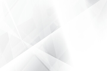 Abstract white and gray color, modern design background with geometric shape. Vector illustration.	