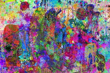 Sierkussen Colorful background with splashes © reznik_val