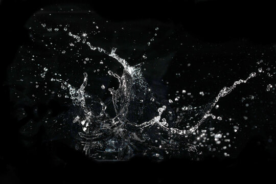 water splash black background backdrop fresh
