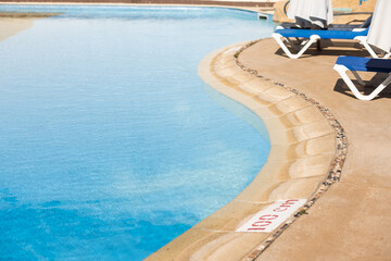 surface of blue swimming pool, background of water in swimming pool.
