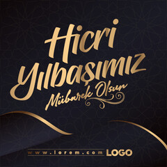 Hicri yil mubarek olsun. Translation: Hijri islamic year. 