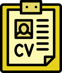 Cv board icon outline vector. Recruit job. Hr employee