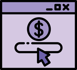 Internet banking icon outline vector. Money payment. Online transfer