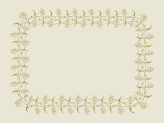 Floral wreath design for greating card, wedding invitation, romantic frame. Flower vector illustration of border template.