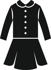 Suit dress icon simple vector. Fashion back