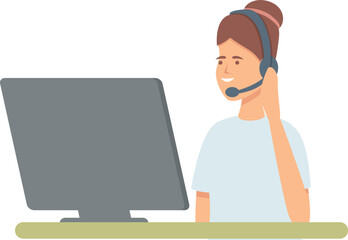 Online advice team icon cartoon vector. Medicine help. People patient