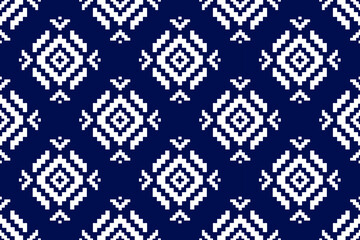 Fototapeta premium Geometric ethnic seamless pattern traditional. Design for background, wallpaper, illustration, fabric, clothing, carpet, textile, batik, embroidery.