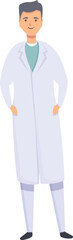 Young doctor icon cartoon vector. Health care. Thank advice