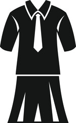 Naklejka premium Child dress icon simple vector. School uniform