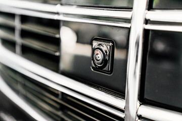 Parktronic camera in front of the car. close-up. 