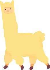 Fototapeta premium Yellow lama icon cartoon vector. Cute animal. Baby sleep